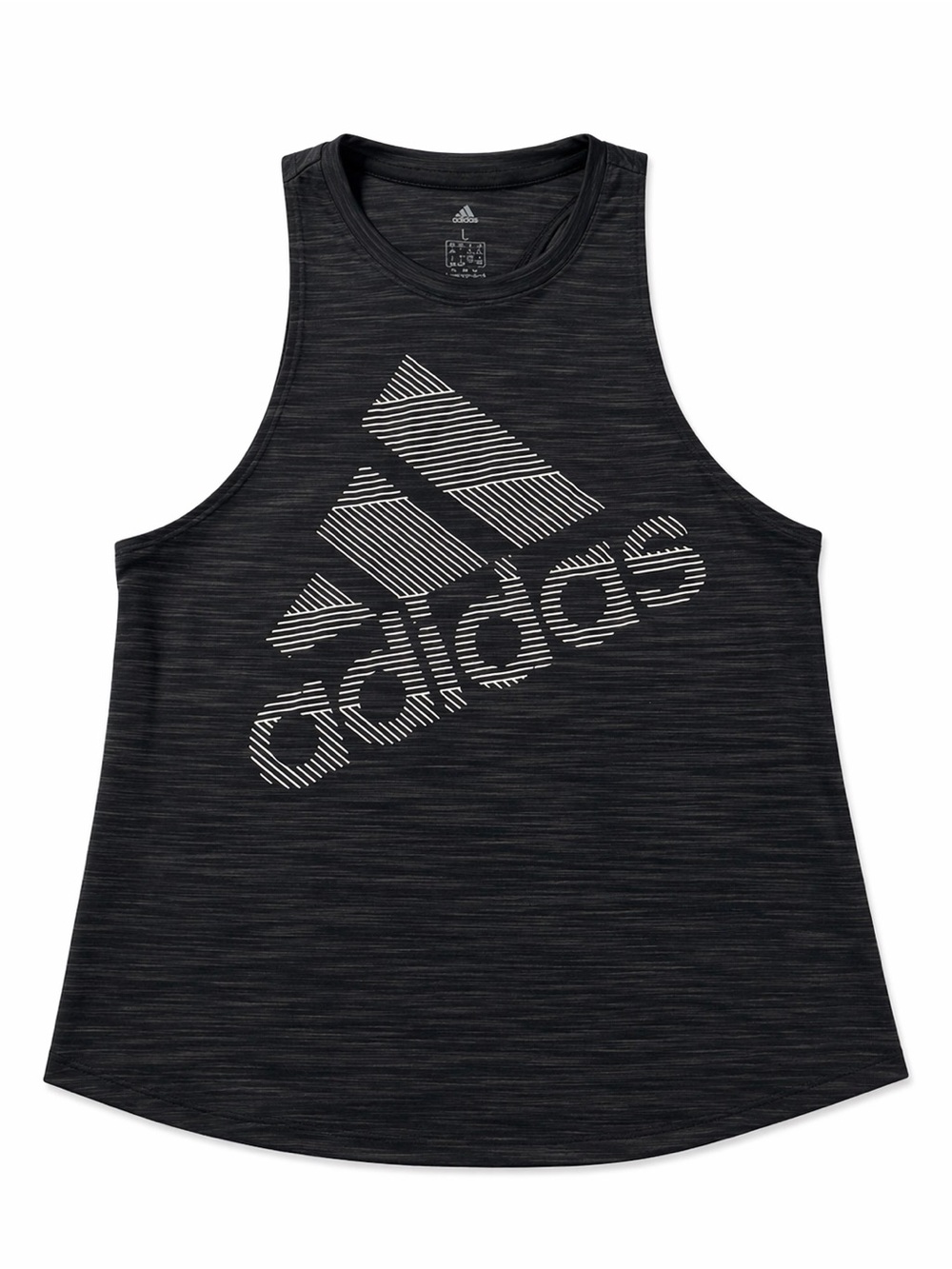 adidas Black Heather Performance Logo Tank